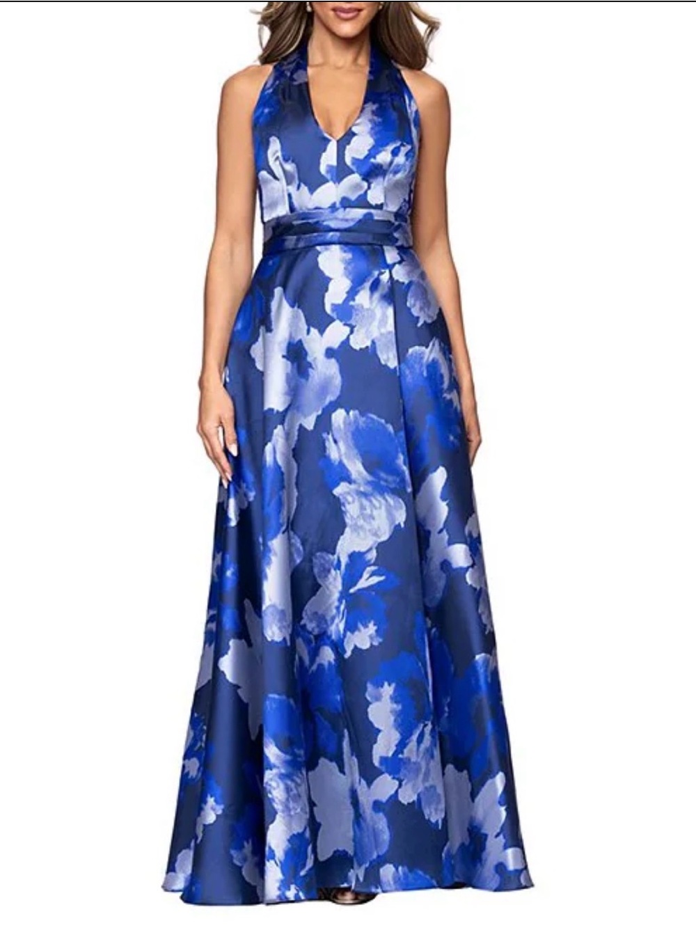 Xscape
Jacquard Floral V-Neck Sleeveless A-Line Gown